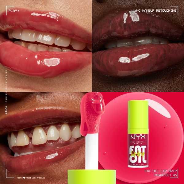 Nyx Professional Makeup Fat Oil Lip Drip Gloss- Newsfeed