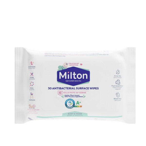 Milton Antibacterial Surface Wipes x30