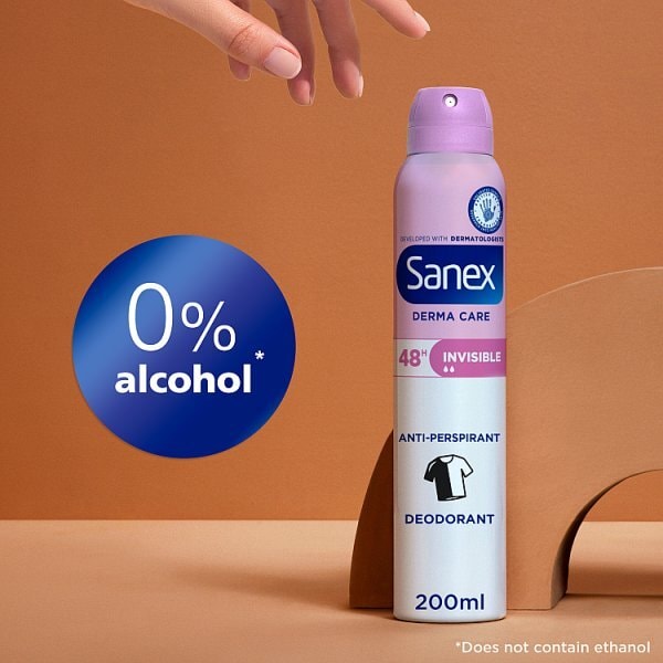 Sanex Derma Care Invisible Dry 48Hr Antiperspirant 200Ml