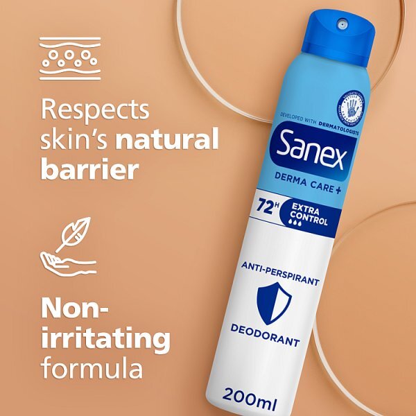 Sanex Derma Care+ Extra Control 72Hr Antiperspirant 200Ml