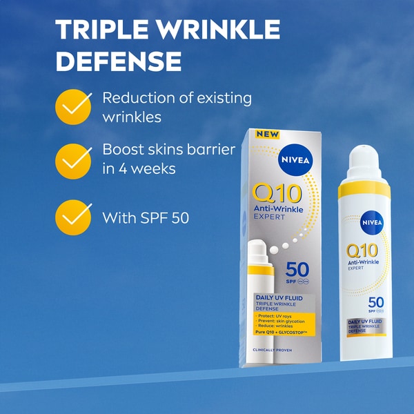 Nivea Q10 Anti-Wrinkle Daily Uv  Face Fluid 40Ml