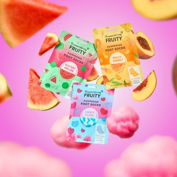 Superdrug Footsock Pack Watermelon