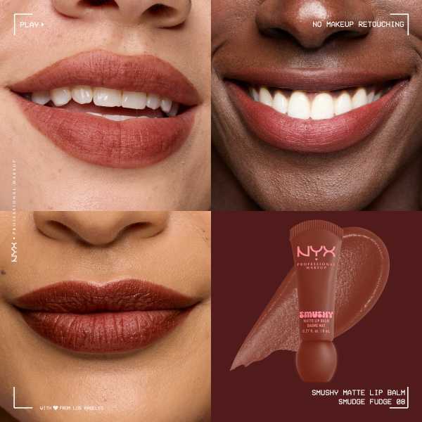 Nyx Professional Makeup Smushy Matte Lip Balm Smudge Fudge