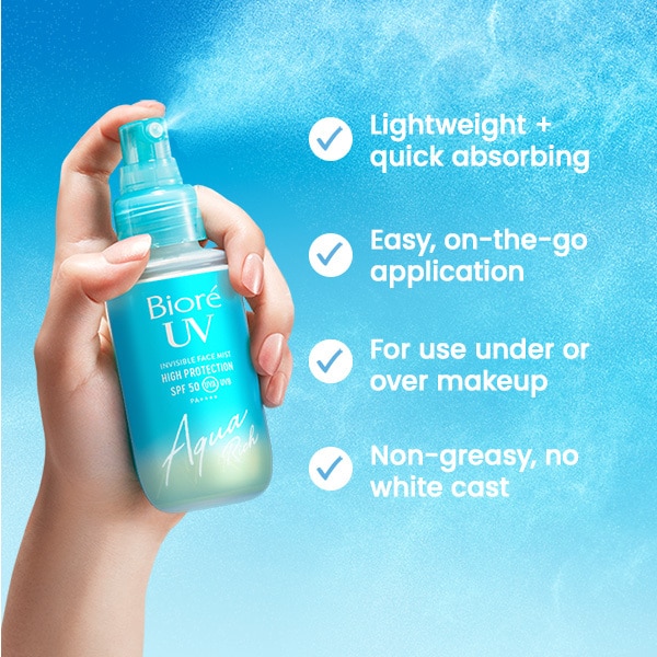 Biore Aqua UV Sunscreen SPF 50 & Biore Aqua UV Face Mist SPF 50
