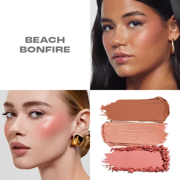 Morphe Cheek Thrills Multi-Finish Face Trio - Beach Bonfire
