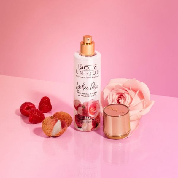 So&? Unique Lychee Rose Body Mist 150Ml