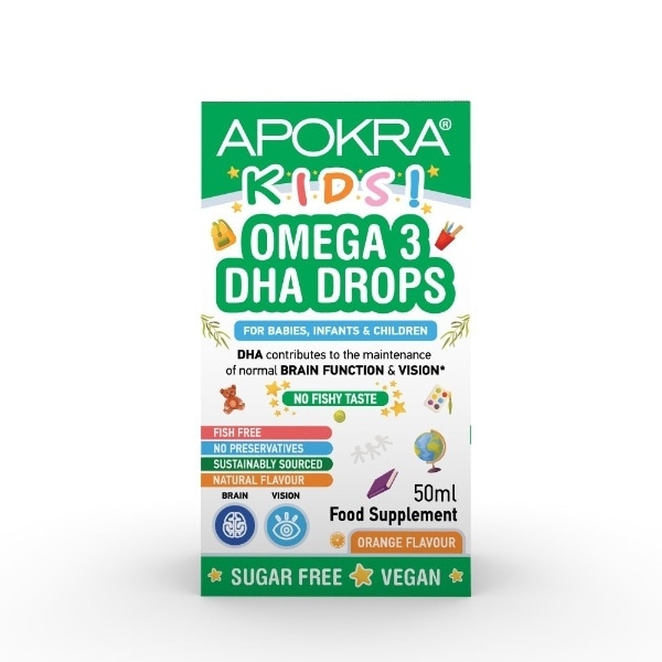 APOKRA Kids Vegan Omega 3 Dha Drops 50Ml