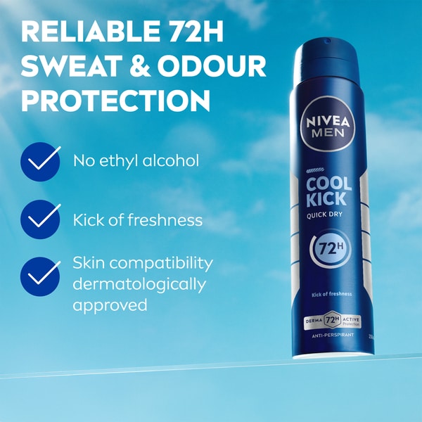NIVEA MEN Cool Kick Anti-Perspirant Deodorant Spray 250ml