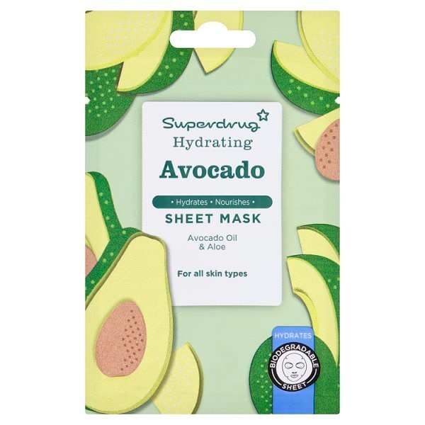 Superdrug Avocado and Hyaluronic Acid Sheet Mask