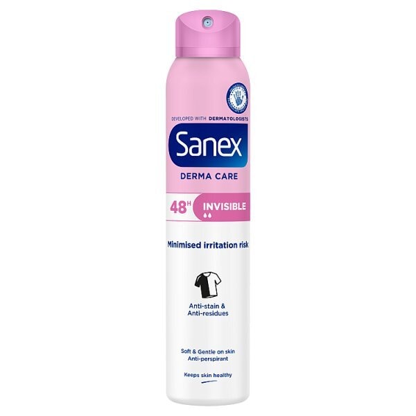 Sanex Derma Care Invisible Dry 48Hr Antiperspirant 200Ml