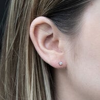 Studex Stainless Steel 3mm CZ Earrings