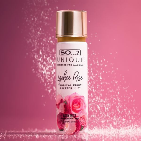 So&? Unique Lychee Rose Body Mist 150Ml