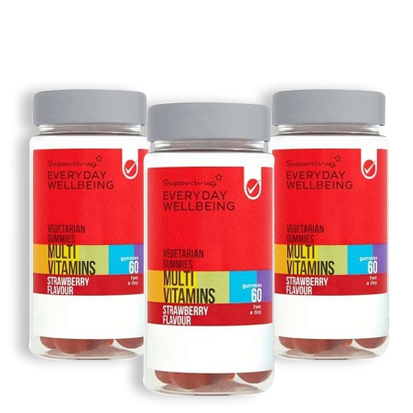 Superdrug Chewable Strawberry Multivitamins x3 Bundle