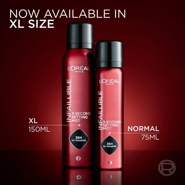 L'Oreal Paris Infallible 3-Second Makeup Setting Spray Mist XL