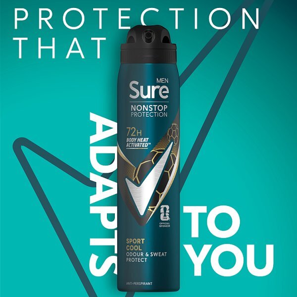 Sure Men Antiperspirant Deo Aerosol Nonstop Sport Cool 250ml