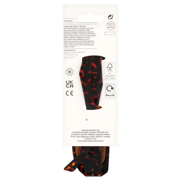 Superdrug Sunglasses Oversized Tortoiseshell Effect