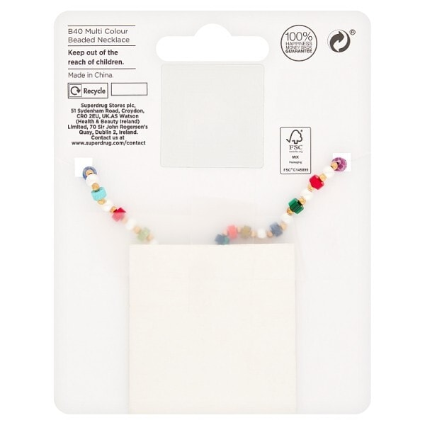 Superdrug Multi Colour Beaded Necklace