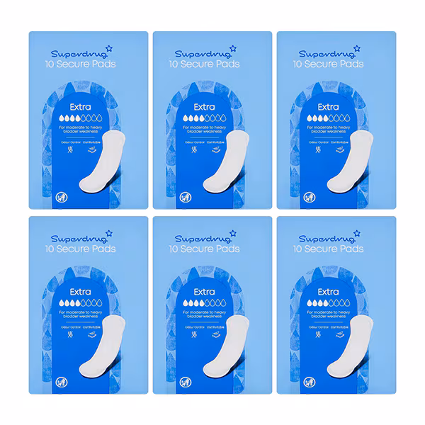 Superdrug Extra Incontinence Pad Bundle x6