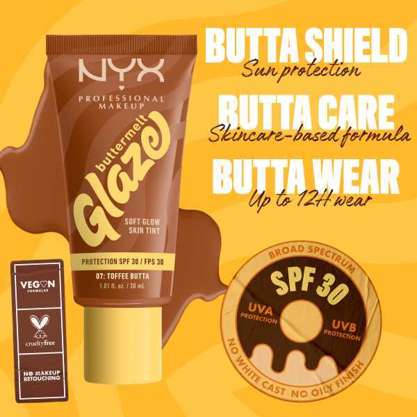 NYX Professional Makeup Buttermelt Glaze Skin Tint + SPF30 Foundation