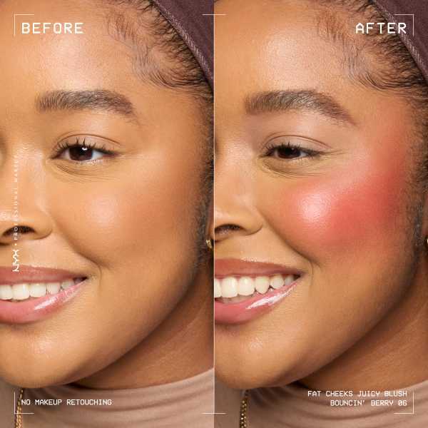 Nyx Professional Makeup Fat Cheeks Blush  Bouncin Berry