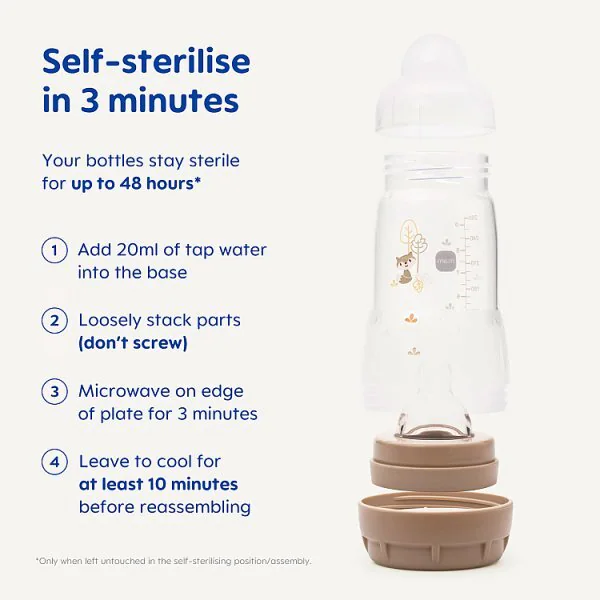 MAM Easy Start Bottles in Grey 160ml 2 Pack