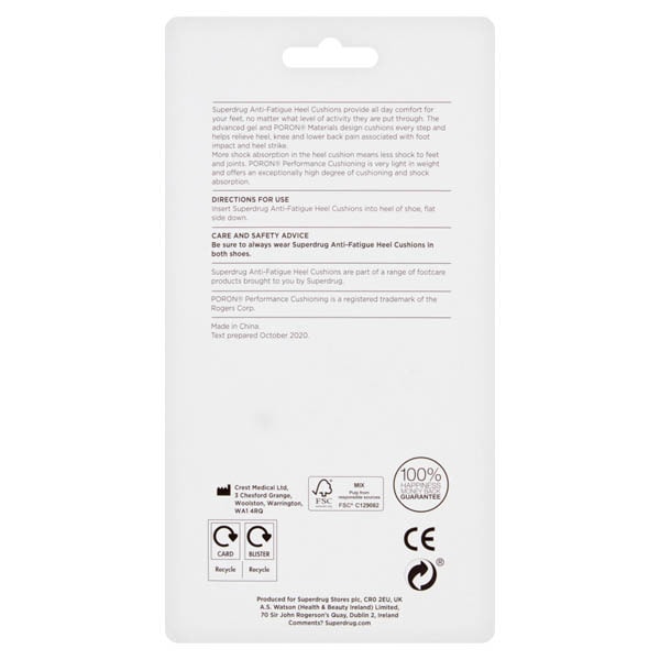 Superdrug Mens Anti Fatigue Heel