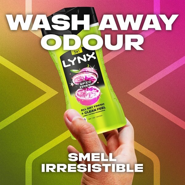 Lynx 3-In-1 Body Wash Shower Gel Epic Fresh 225ml