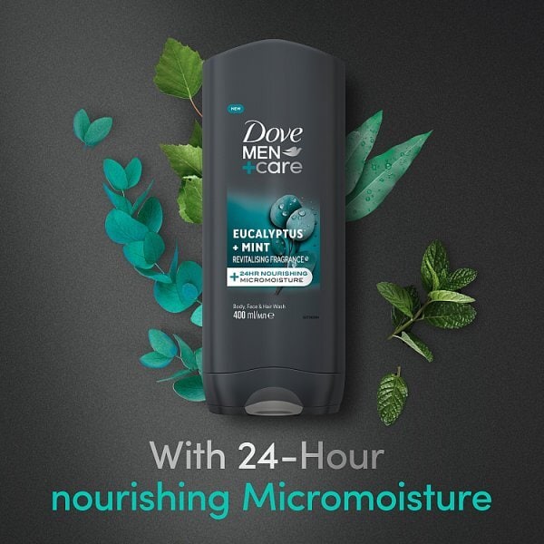 Dove Men+ Care Bodywash Shower Gel Eucalyptus and Mint 400ml