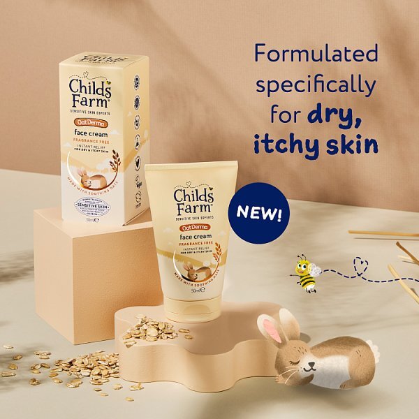 Childs Farm Oatderma Face Cream Fragrance-Free 50Ml