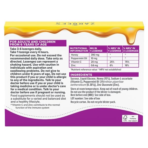 Zarbee's Throat Immune Lozenges x24