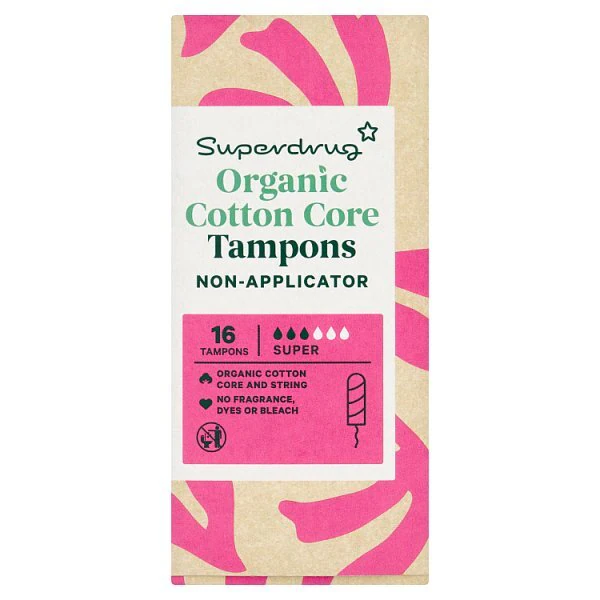 Superdrug Luna Super Non Applicator Tampons x16