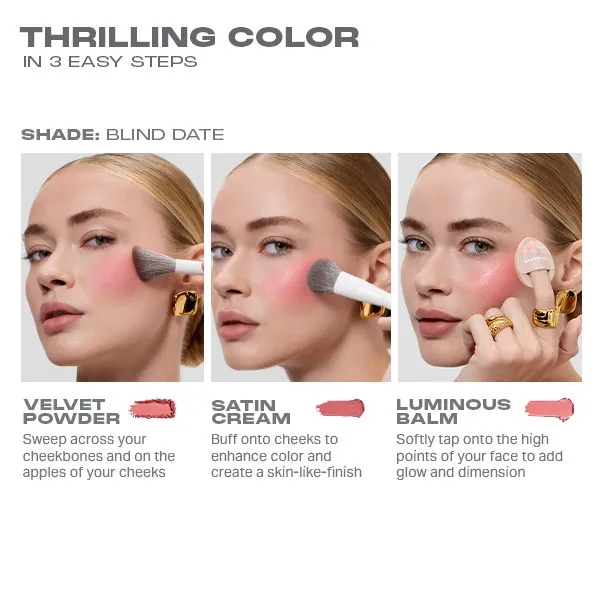 Morphe Cheek Thrills Multi-Finish Face Trio - Apres-Ski