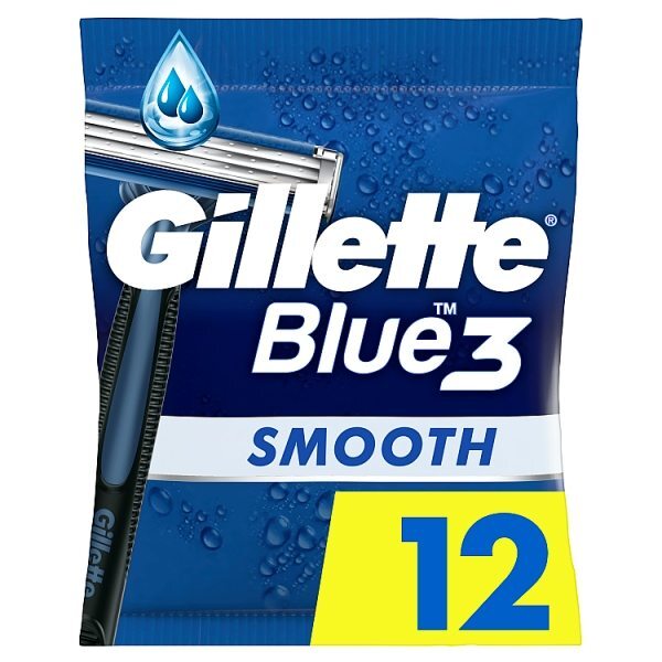 Gillette Blue3 Disposable Men's Razors x12