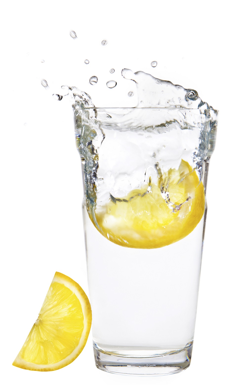 Glass of water with lemon